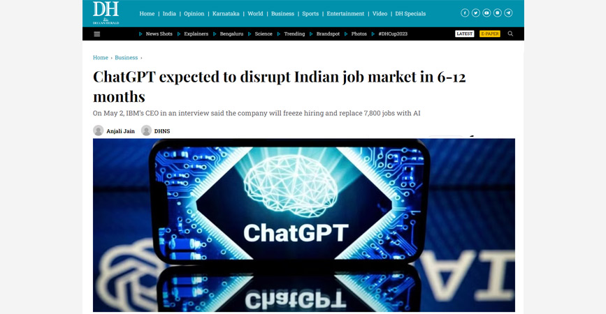 ChatGPT-expected-to-disrupt-Indian-job-market-in-6-12-months