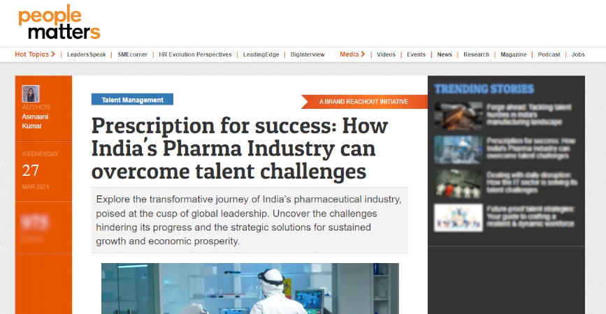 Prescription for success How India's Pharma Industry can overcome talent challenges