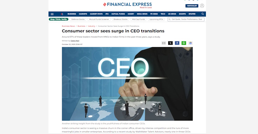 Consumer sector sees surge in CEO transitions